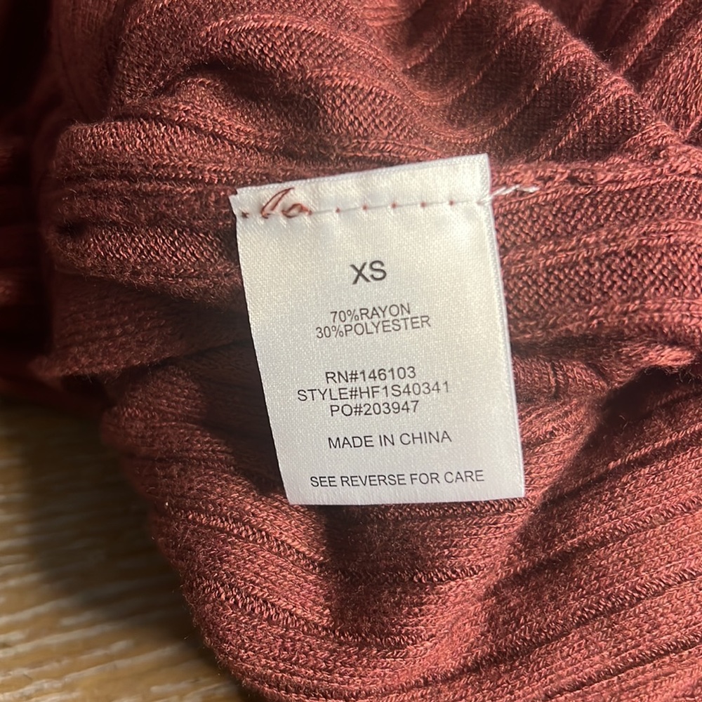 HIPPIE ROSE Walnut Ribbed Duster Cardigan XS - Picture 5 of 5